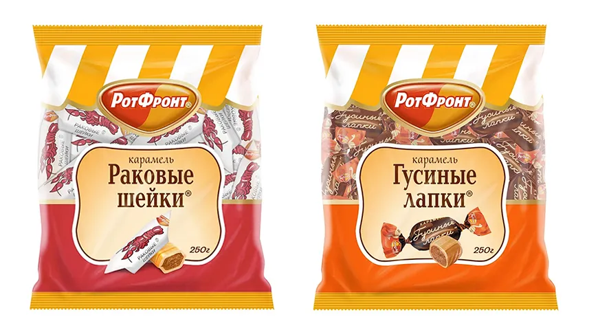 Карамелизованные конфеты, такие как «Раковые шейки» и «Гусиные лапки», пользовались популярностью и в досоветское время