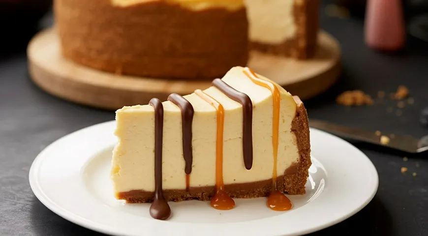 Настоящий «Нью-Йорк» имеет идеально ровную, глянцевую поверхность без трещин, равномерную светлую окраску слоновой кости, тонкий и аккуратный корж