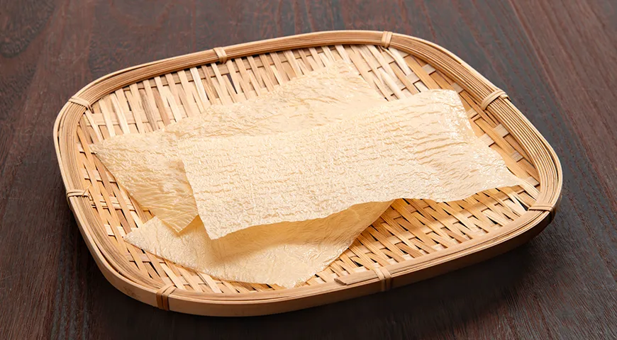 Листовой вид сухой соевой спаржи