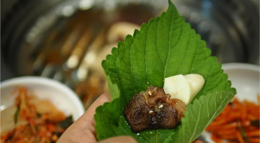 В японской кухне в листья шисо заворачивают закуски