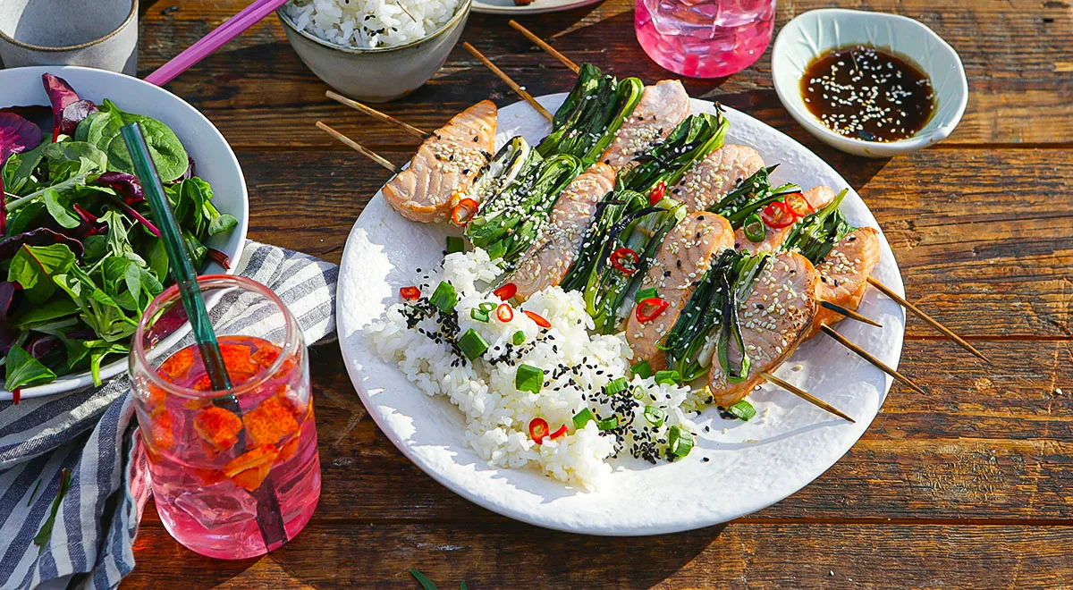 Якитори из лосося