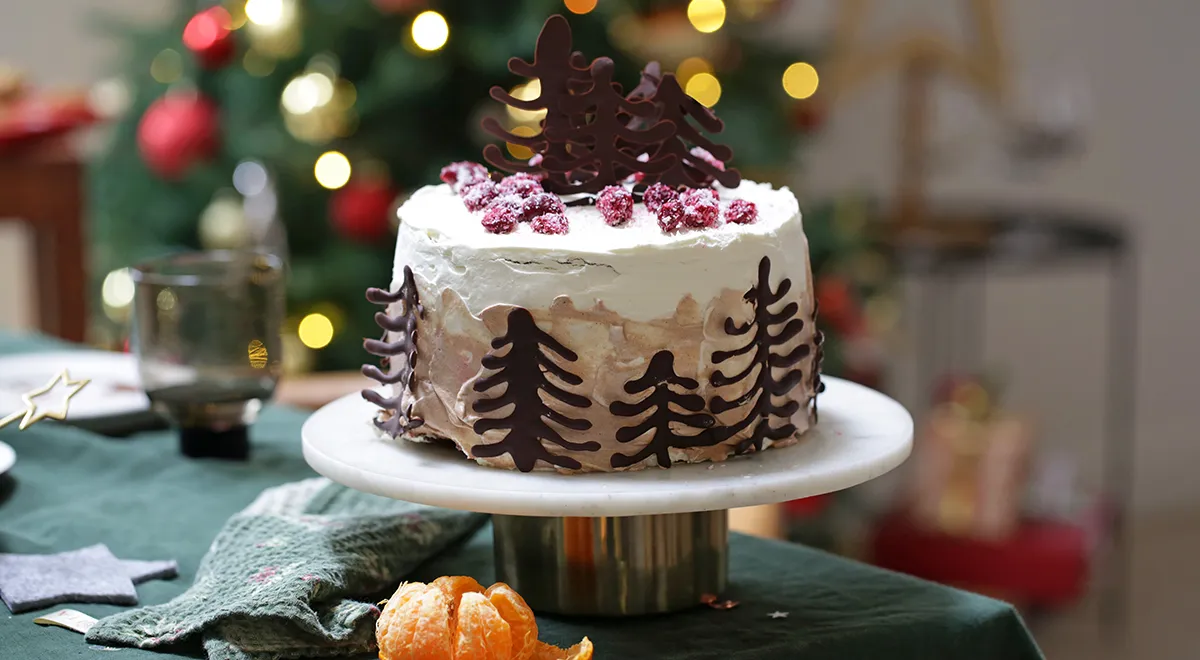 Торт «Черный лес» с вишней на кофе и кефире