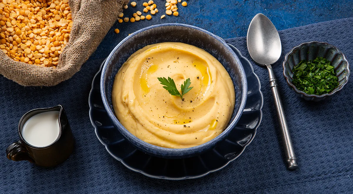 Рецепт нежного горохового пюре со сливками