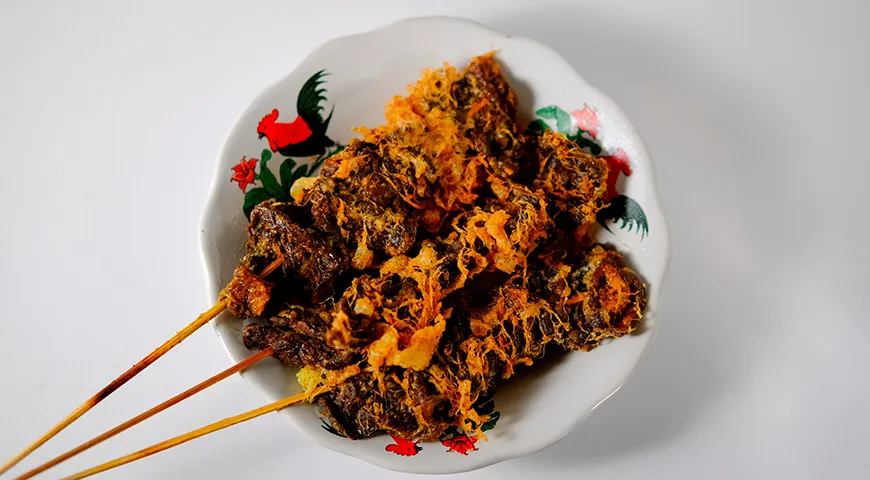 Шашлычок из куриных легких по-индонезийски