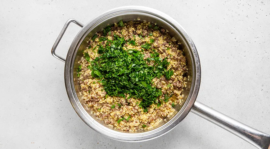 Пшенная каша с фаршем