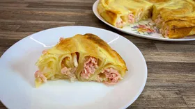 Блинный пирог с мясом