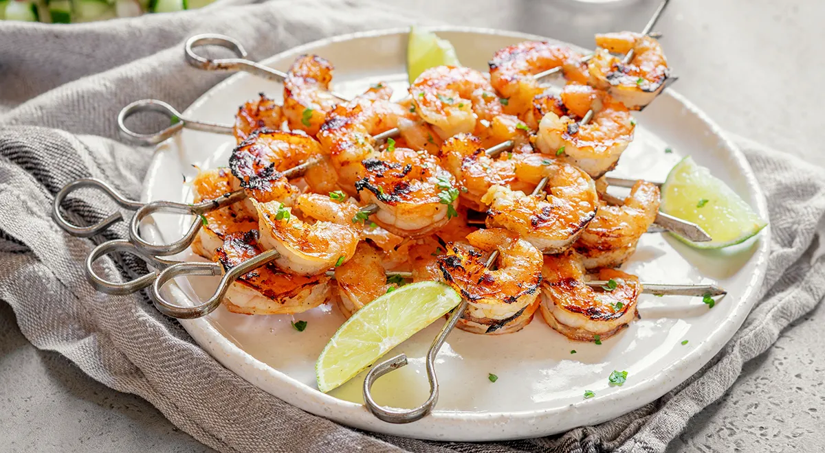 Королевские креветки на гриле