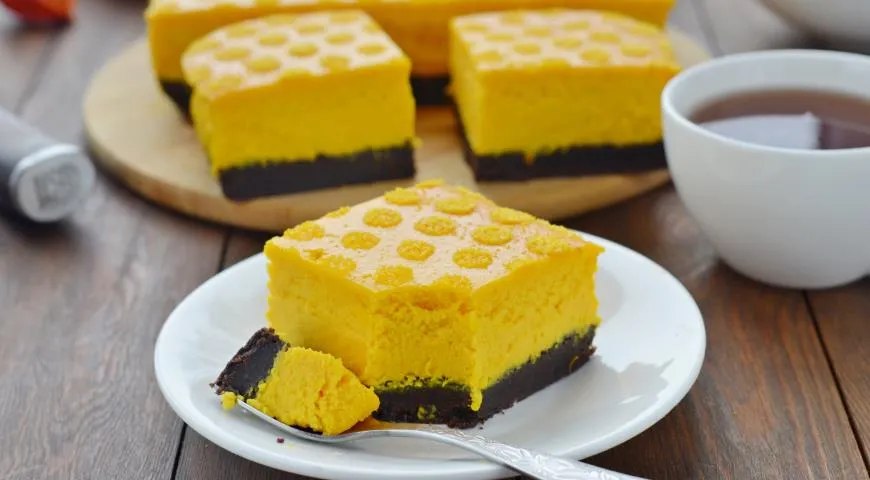 Двухцветный тыквенный чизкейк