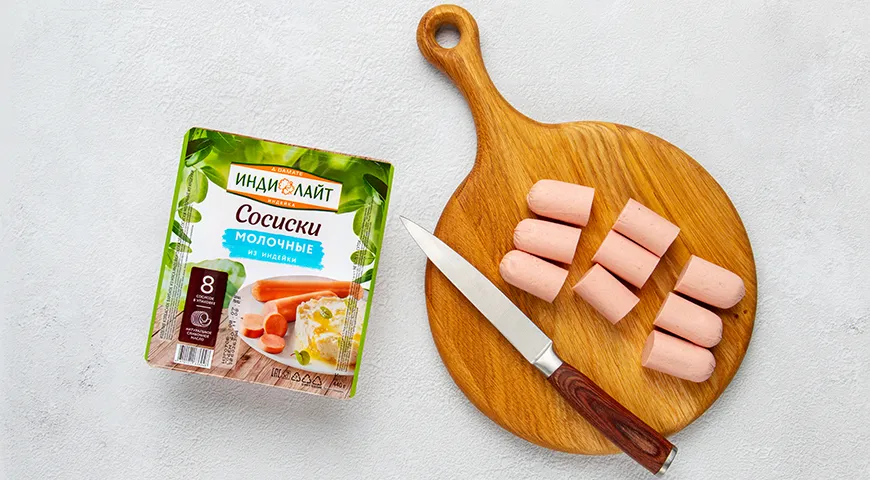 Кукурузные кексы с сосисками