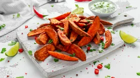 Батат дольками в духовке