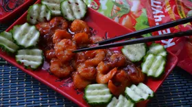 Креветки в глазури с кетчупом Махеевъ