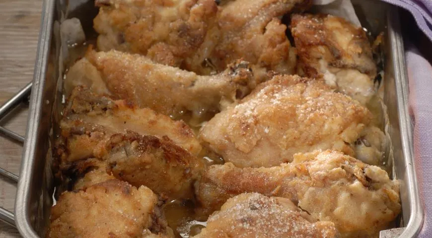 Цыпленок с лимонно-имбирной корочкой