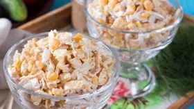 Салат курица с блинчиками