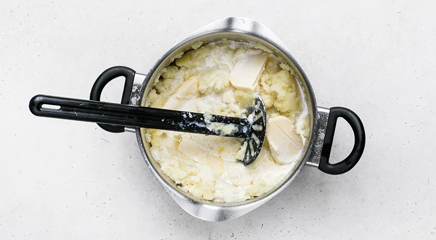 Обжаренное картофельное пюре с луком