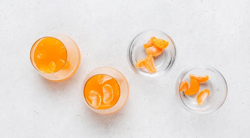 Желе с мандаринами