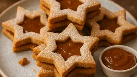 Звёздные пирожные с карамелью и корицей