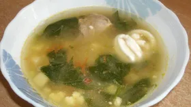 Куриный суп со шпинатом