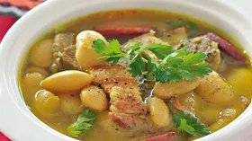 Рецепты с фасолью белой и свининой