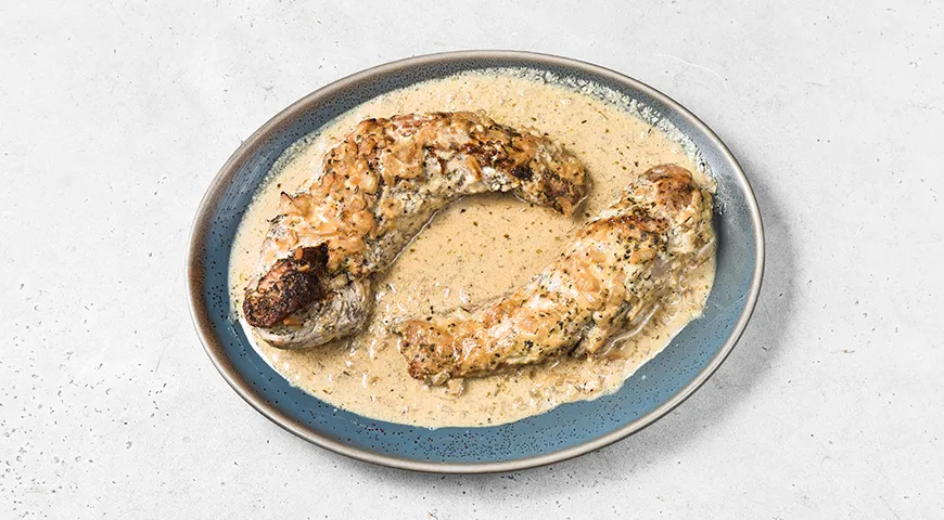 Свинина, запеченная в духовке со сливками