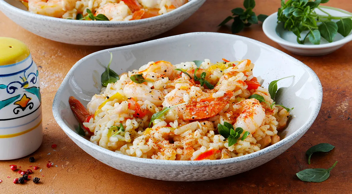 Рецепт паэльи с королевскими креветками