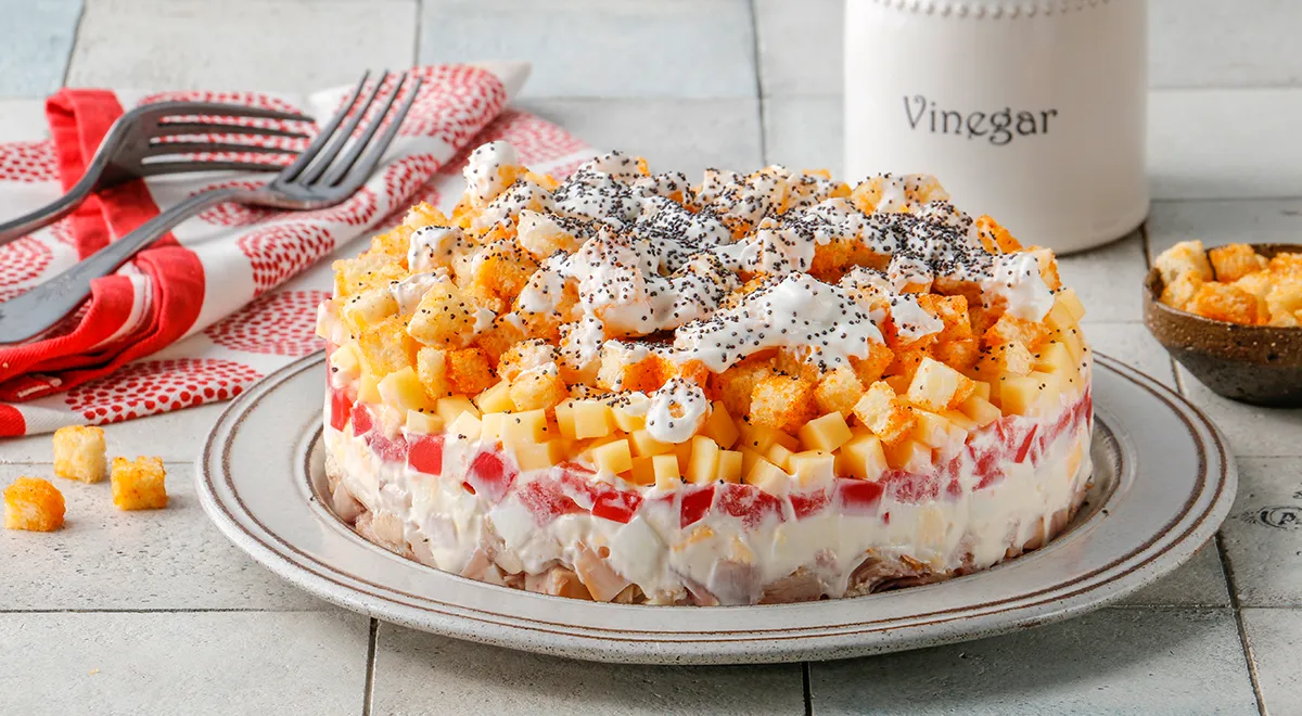 Рецепт салата с копченой курицей