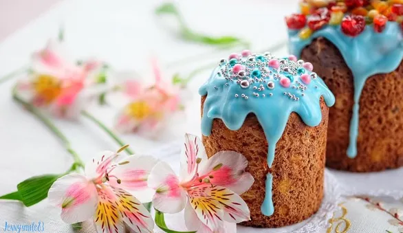 Сочный творожный кулич