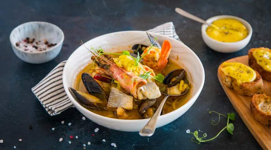 Буйабес, рецепт с мидиями
