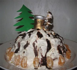 Сметанный торт Новогодний