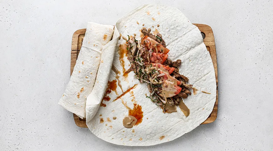 Домашняя шаурма с говядиной