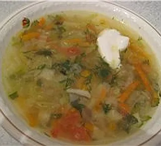 Легкий овощной суп с китайской капустой