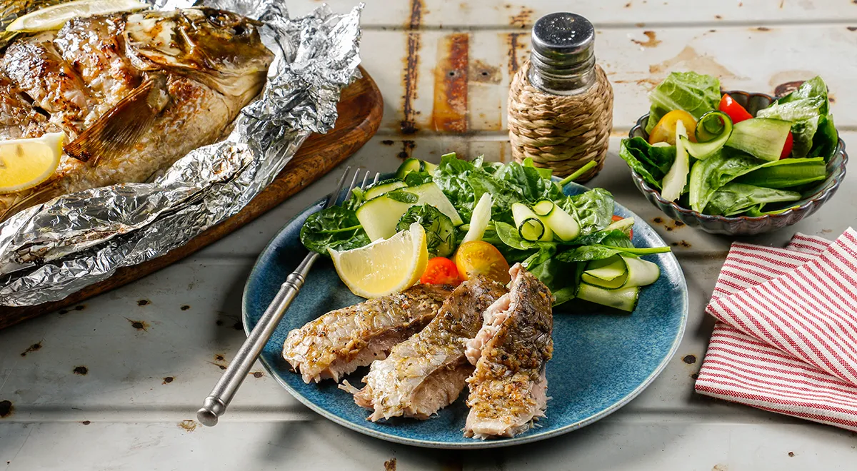 Рецепт сазана на мангале, в лимонно-чесночном маринаде