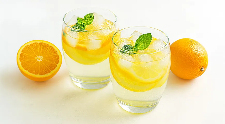 Лимонад из апельсинов, лимона и мяты