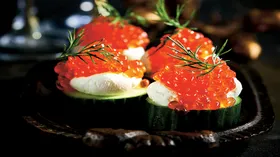 Рецепты с икрой и сыром сливочным