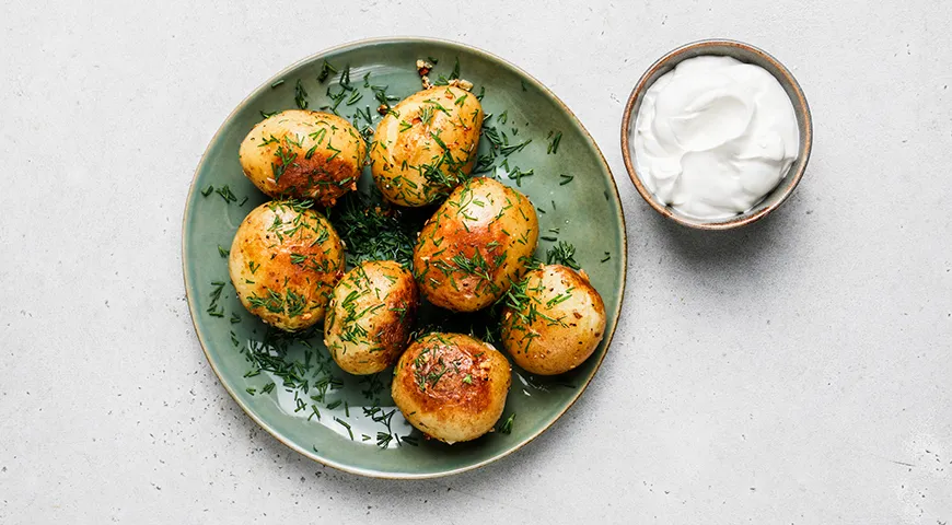 Жареная молодая картошка