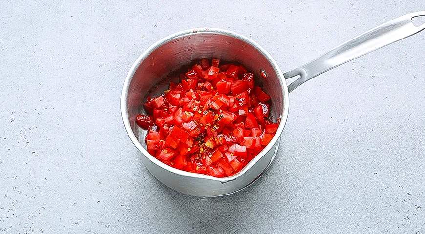 Мусс из печени с томатным джемом