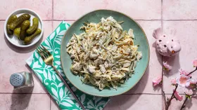 Салат «Загадка» с яичными блинчиками