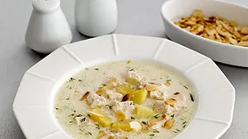 Рецепты с овощами, сливками и миндалём