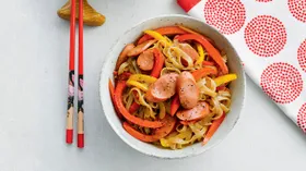 Рецепты с овощами, соусами и лапшой рисовой