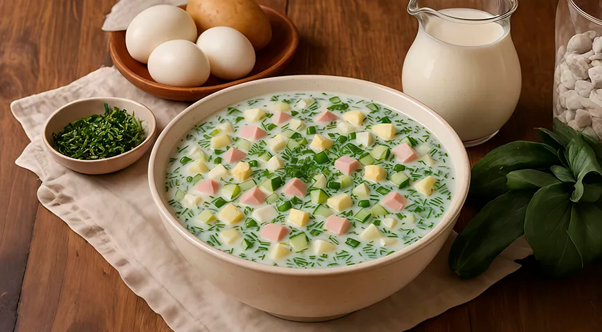 Рецепт классической окрошки на кефире 2,5%