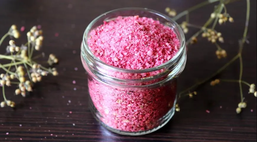 Рецепт малиновой соли для готовых блюд