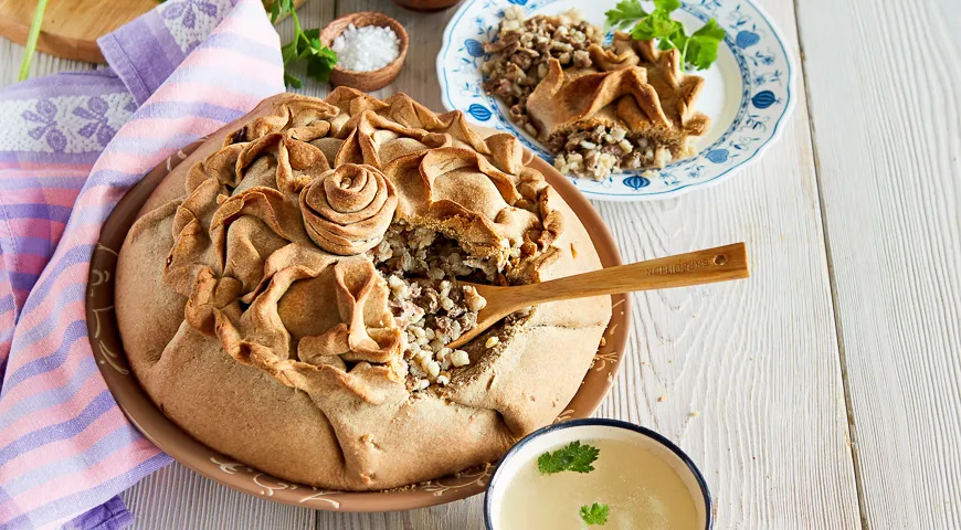 Рецепт зур-бэлиша с вареной полбой и мясом птицы