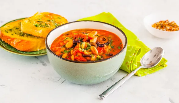 Тосканский суп с фасолью и пастой орзо