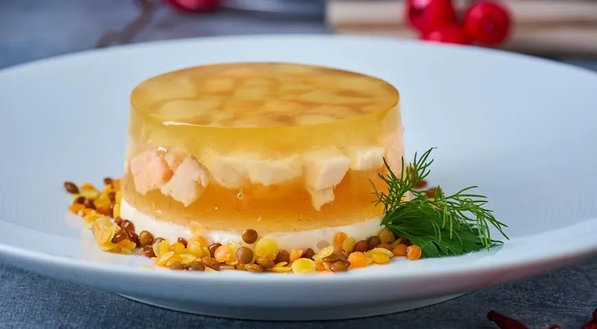 Рецепт заливного со стерлядью и лососем