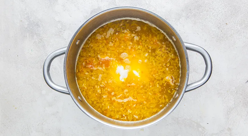 Сырный суп с копченостями