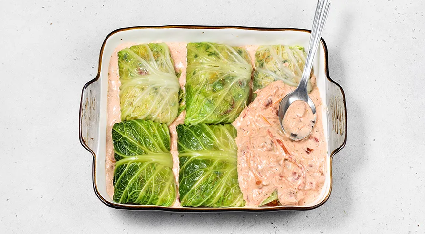 Голубцы из савойской капусты с рисом и овощами