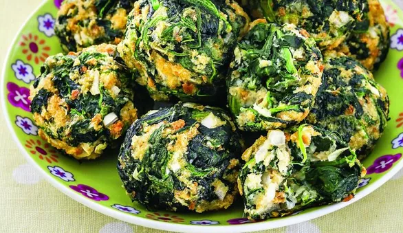 Шарики из шпината