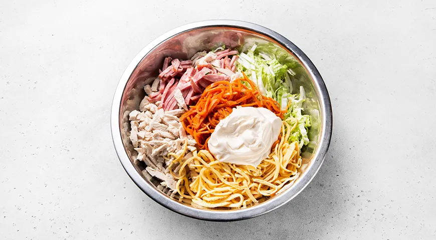 Салат «Анастасия» с корейской морковкой