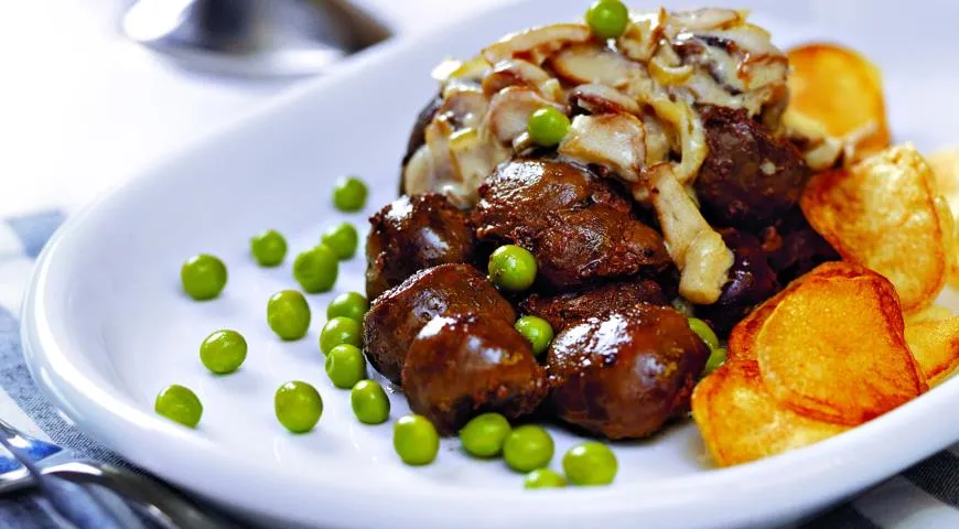 Рецепт куриных потрошков с кальвадосом