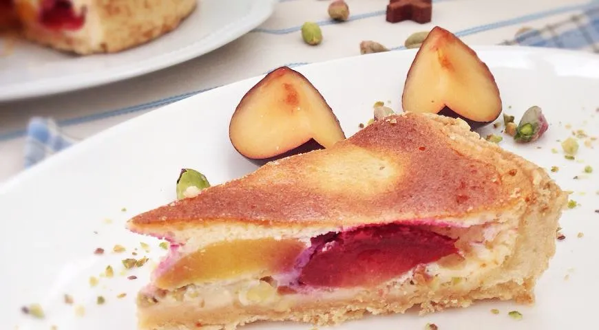 Готовим открытый сливово-персиковый тарт "В ожидании лета"