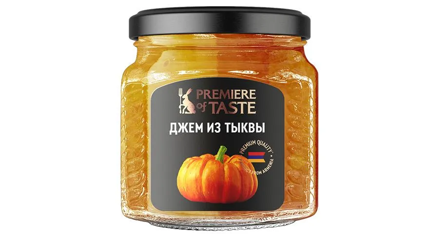 Джем из тыквы Premiere of Taste приготовлен с любовью и только из натуральных продуктов. Никаких добавок и консервантов!